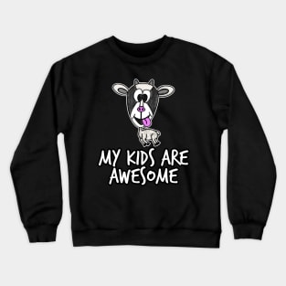 My Kids Are Awesome Goat Mom Mother's Day Crewneck Sweatshirt